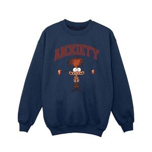 Inside Out 2 Girls Anxiety Collegiate Sweatshirt / Navy Blue